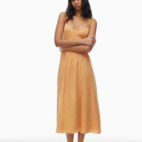 Aritzia linen influence maxi dress - new with tags sz 0 - Picture 3 of 3